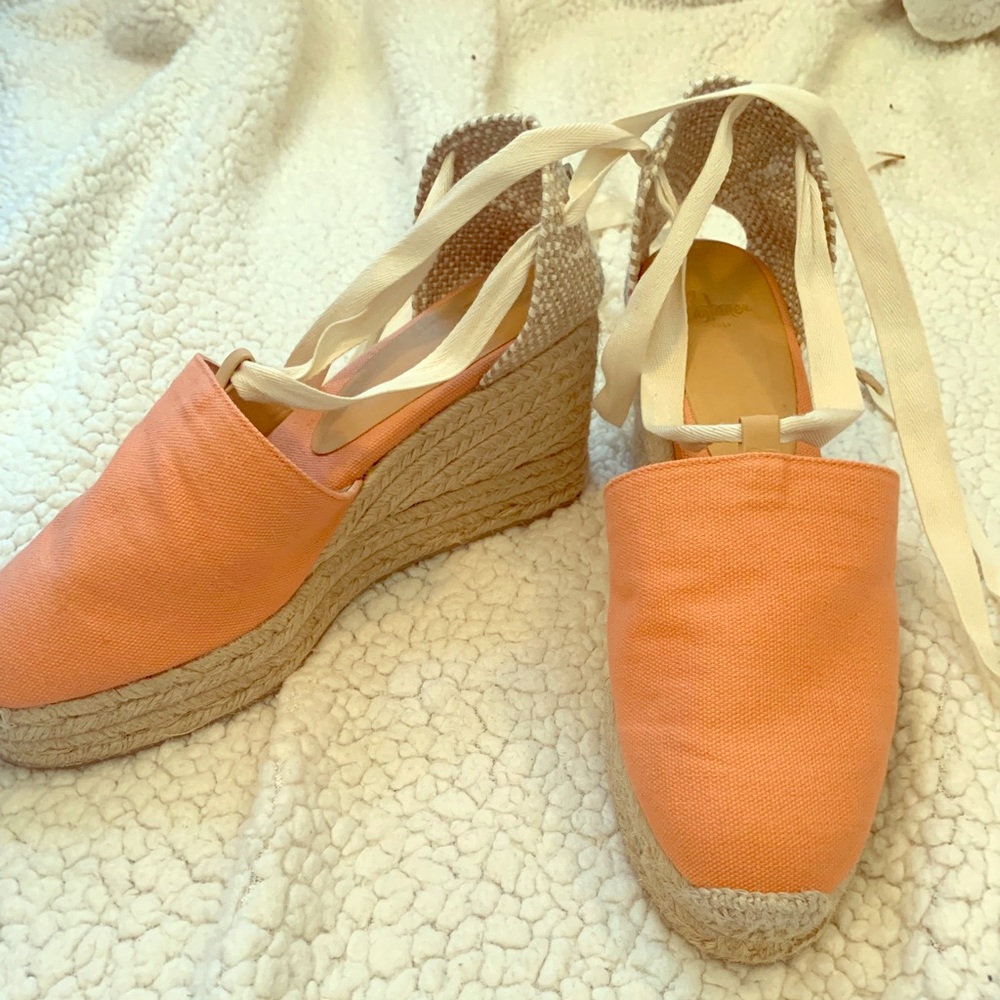 Castaner lace up wedges